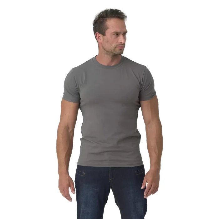 Koszulka Helikon z bawełny organicznej SLIM Sharow Grey (TS-OCS-OS-35)